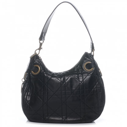 Christian Dior Lambskin Cannage Shoulder Bag Black 1 of 7