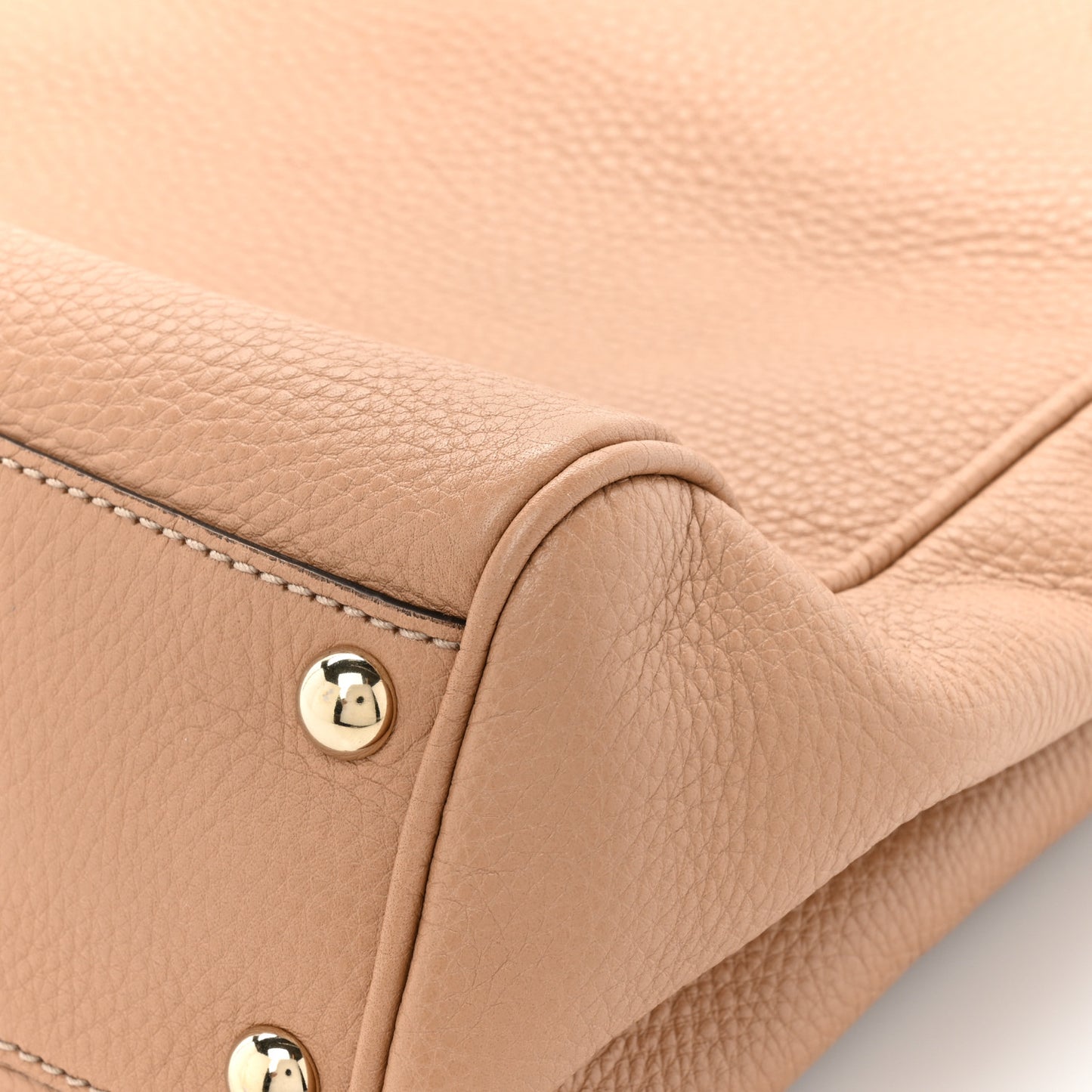 Calfskin Small Bamboo Shopper Tote Camelia