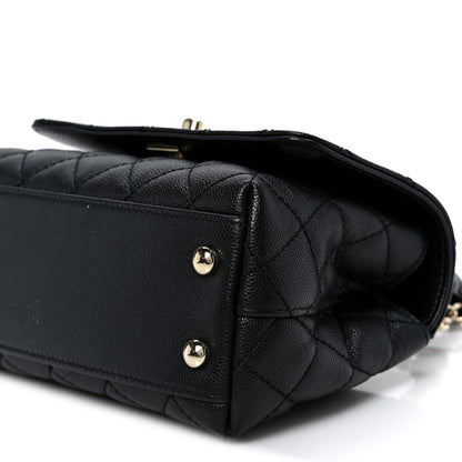 Chanel Caviar Quilted Extra Mini Coco Handle Flap Black 10 of 11