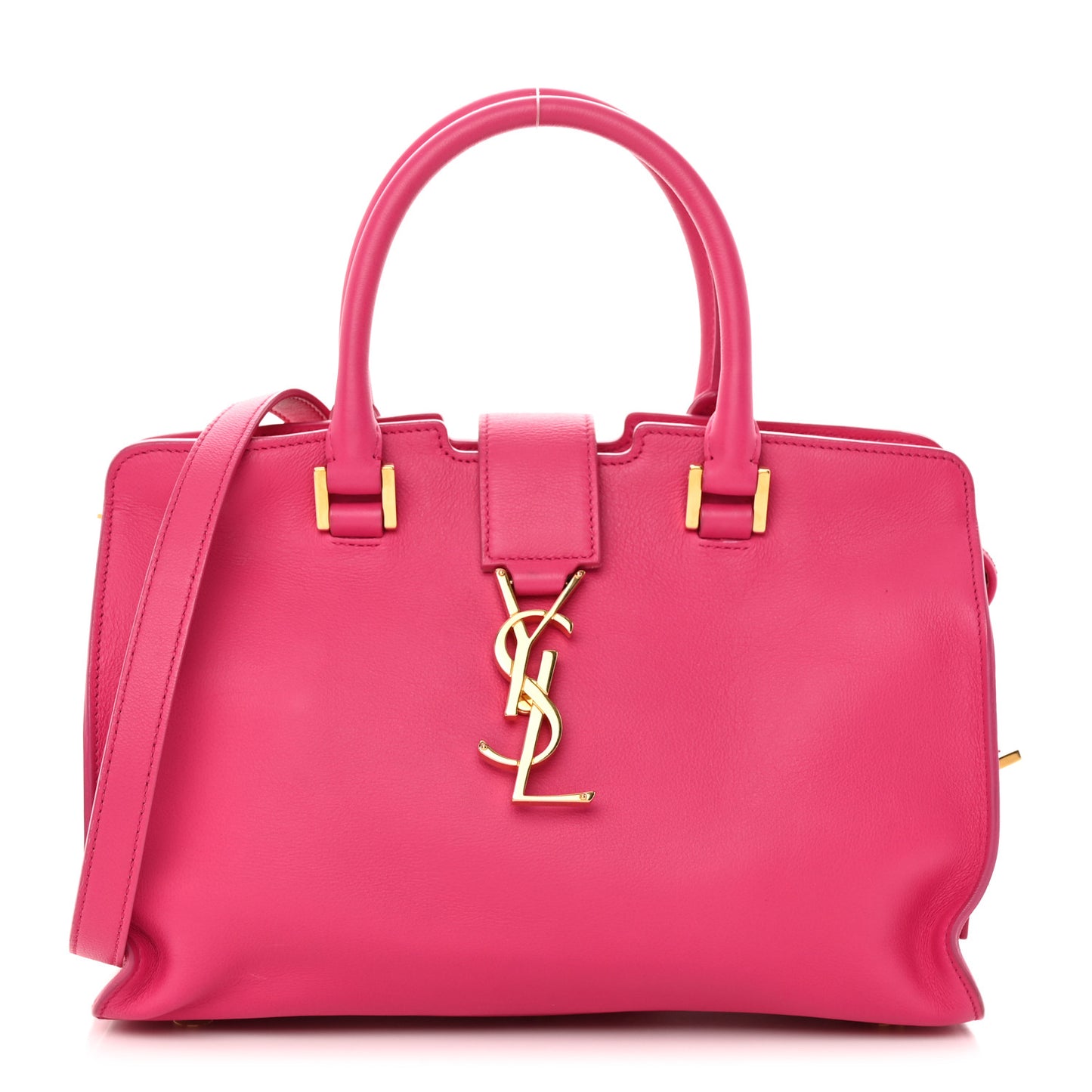 Calfskin Baby Monogram Cabas Fuchsia