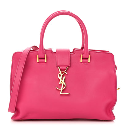 Saint Laurent Calfskin Baby Monogram Cabas Fuchsia 1 of 12