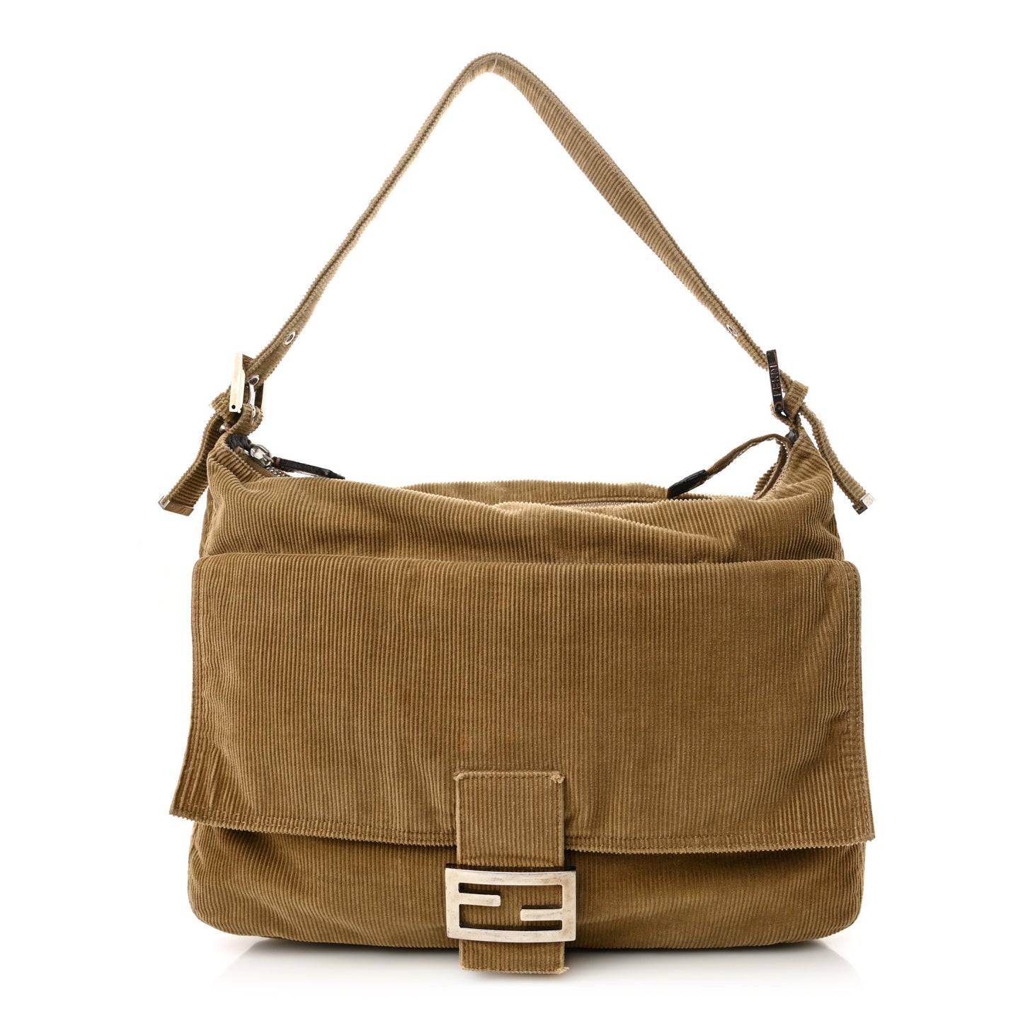 Corduroy Baguette Shoulder Bag Beige