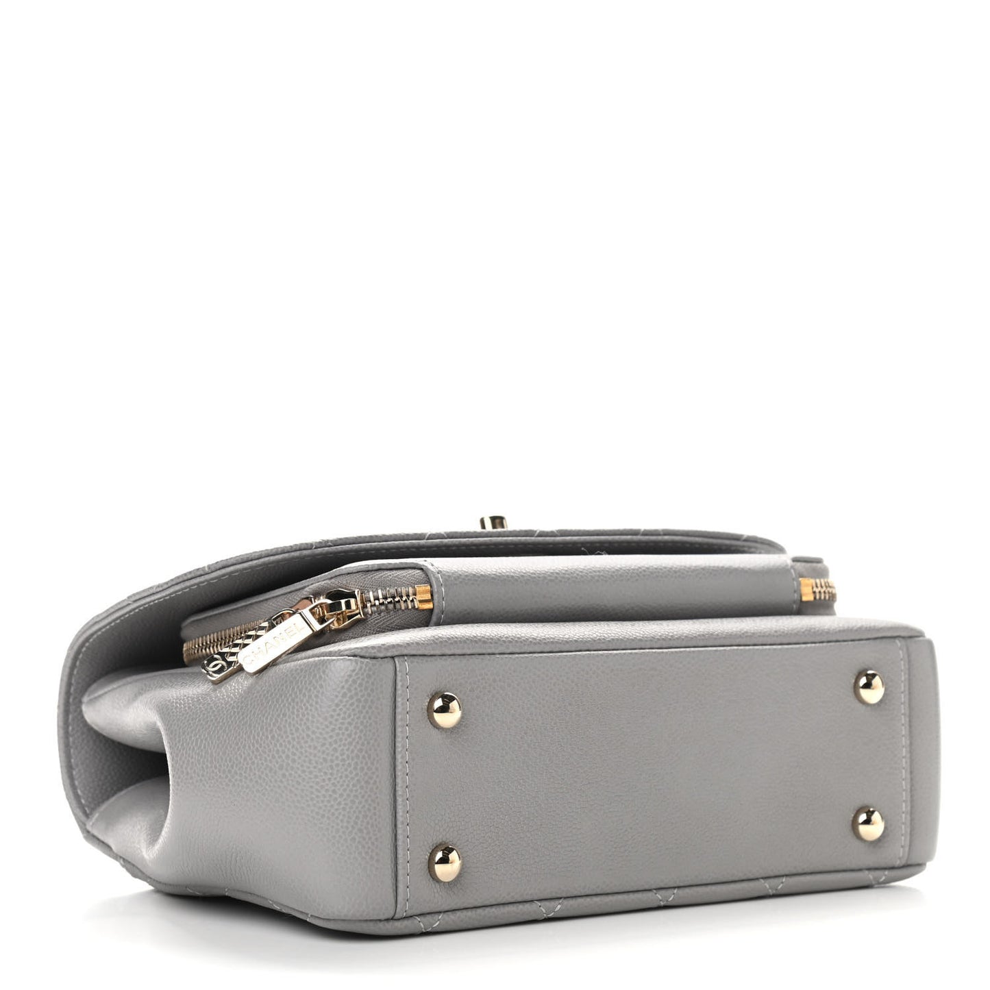 Caviar Quilted Medium Business Affinity Flap Grey