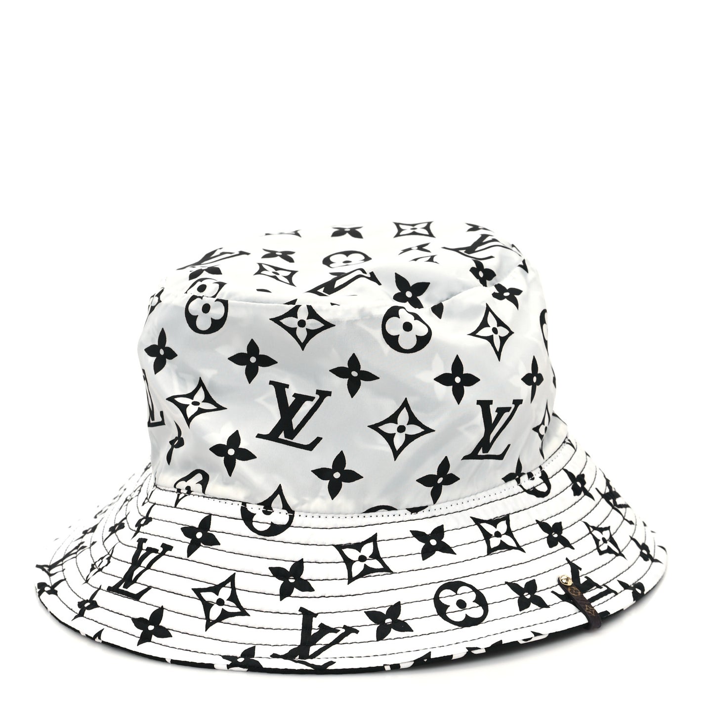 Nylon Monogram Reversible Bob Bucket Hat S Black White