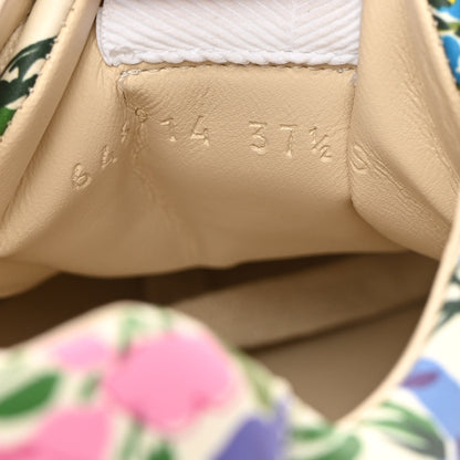 Gucci X KEN SCOTT Calfskin Floral Infinity Womens Rhyton Sneakers Mystic White 37.5 Ivory Pink Mystic White 8 of 13
