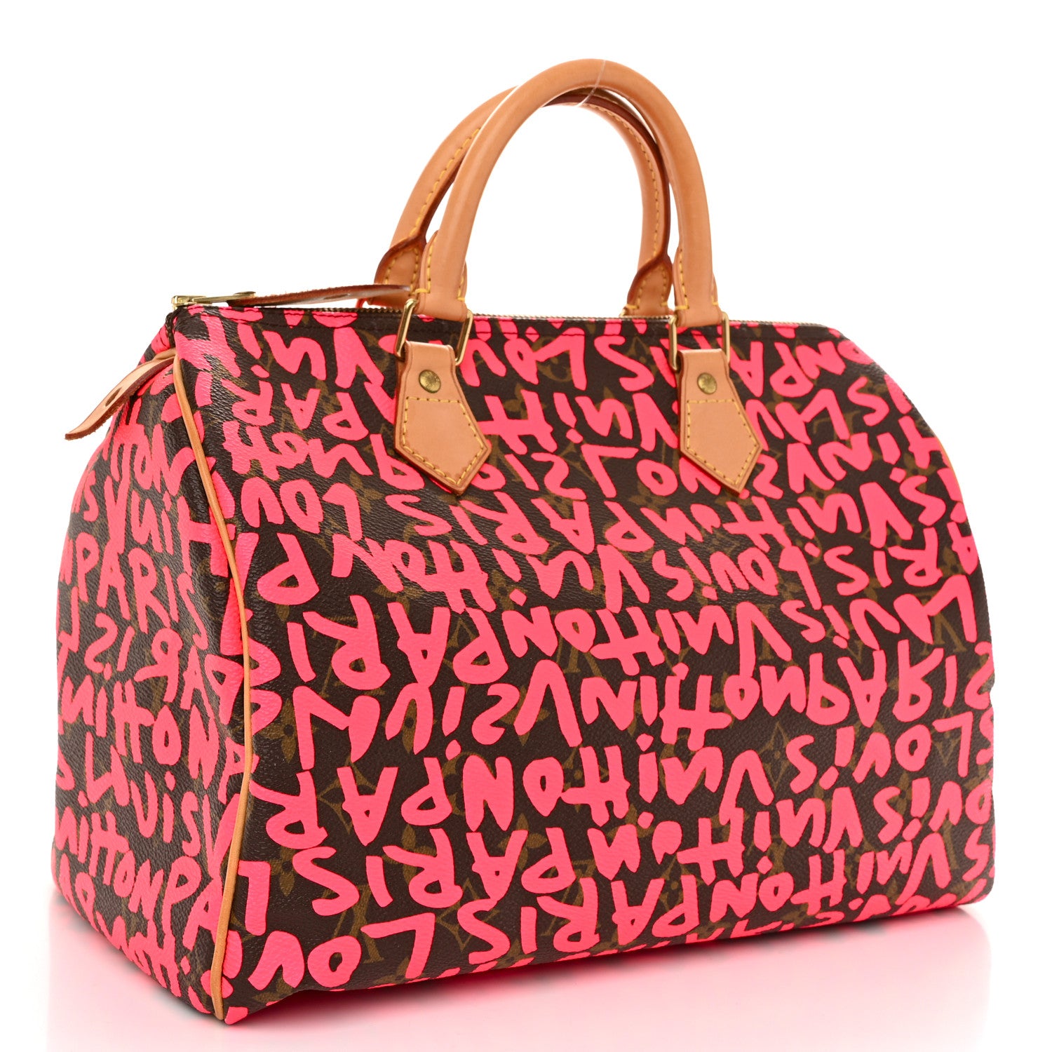 Louis Vuitton Monogram Graffiti Speedy 30 Fuchsia 3 of 9