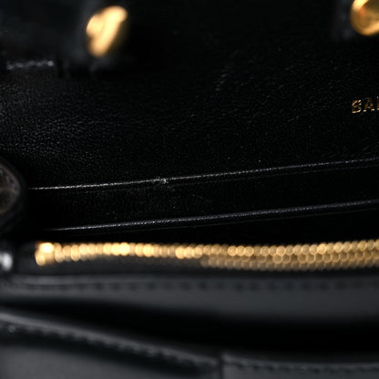 Balenciaga Shiny Box Calfskin Hourglass Chain Bag Black 12 of 14