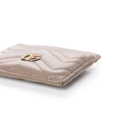 Gucci Calfskin Matelasse GG Marmont Card Holder Porcelain Rose 8 of 9