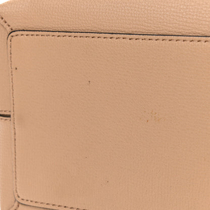 Burberry Grainy Calfskin Haymarket Check Medium Reversible Tote Camel 13 of 14