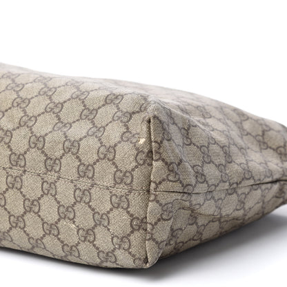 Gucci GG Supreme Monogram Medium Zippered Shopping Tote Dark Brown 7 of 14
