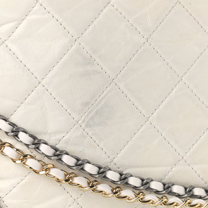 Chanel Aged Calfskin Quilted Large Gabrielle Hobo White 10 of 12