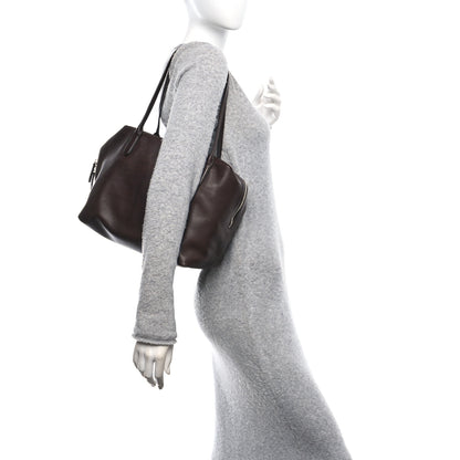 The Row Polished Saddle Calfskin Henri Bag Chestnut 2 of 9