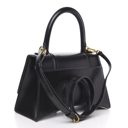 Balenciaga Shiny Box Calfskin Small Hourglass Top Handle Bag Black 3 of 12