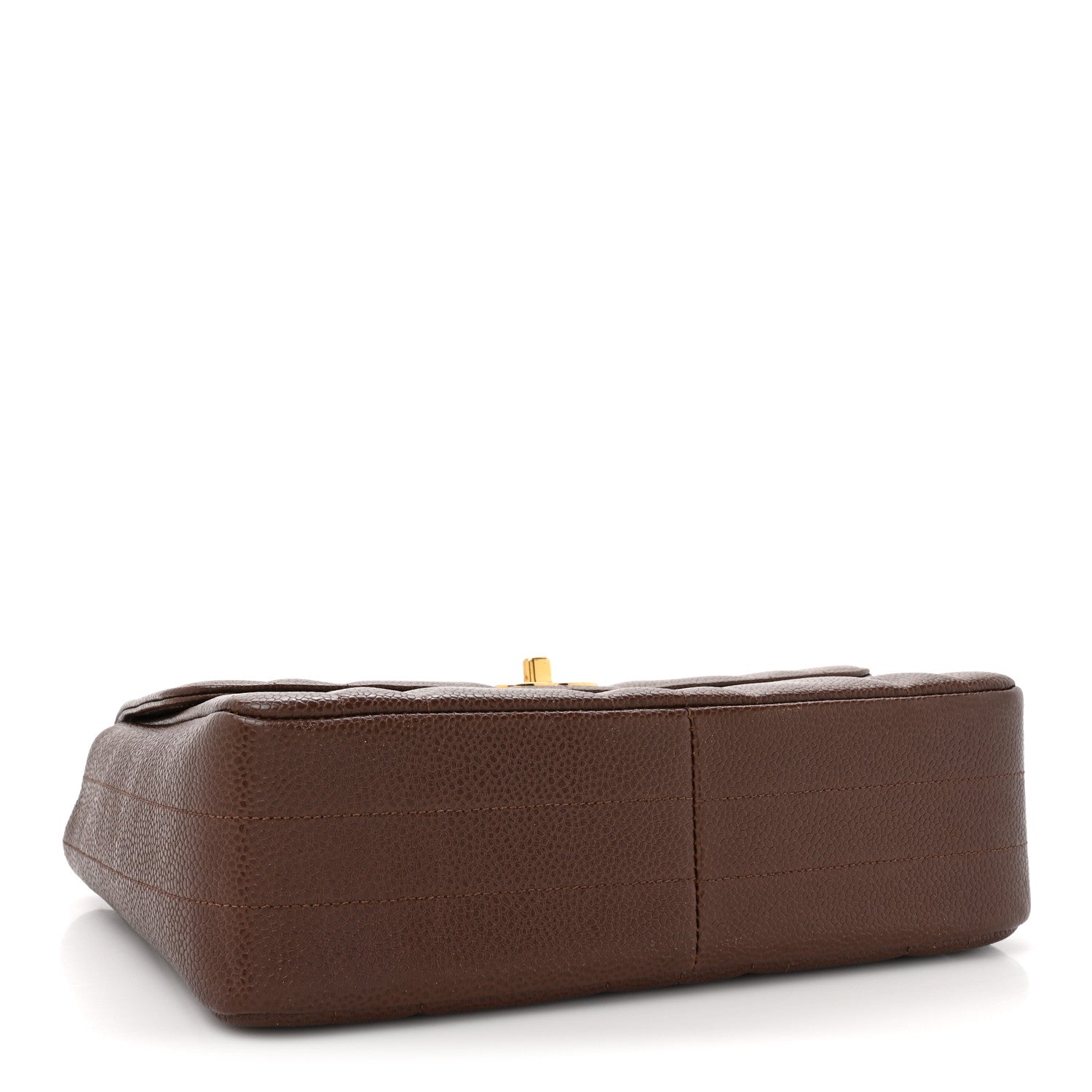 Chanel Caviar Vertical Quilt Jumbo Single Flap Brown 4 of 13
