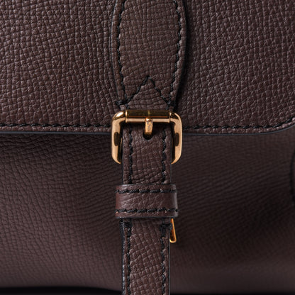 Burberry Grainy Calfskin House Check Ethan Satchel Oak Brown 10 of 13