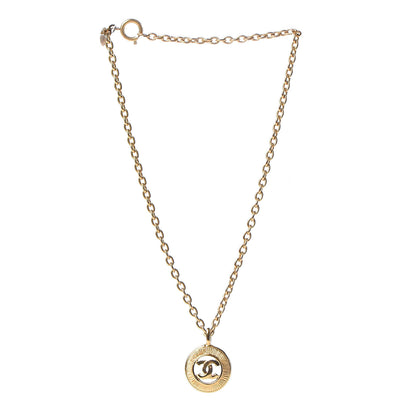 Chanel CC Pendant Chain Necklace Gold 3 of 6
