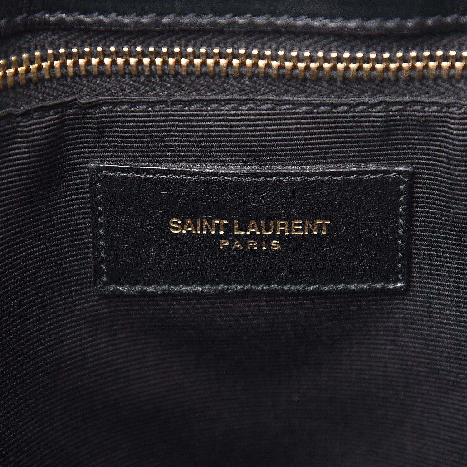 Saint Laurent Lambskin Matelasse Chevron Monogram Shopping Bag Black 6 of 9