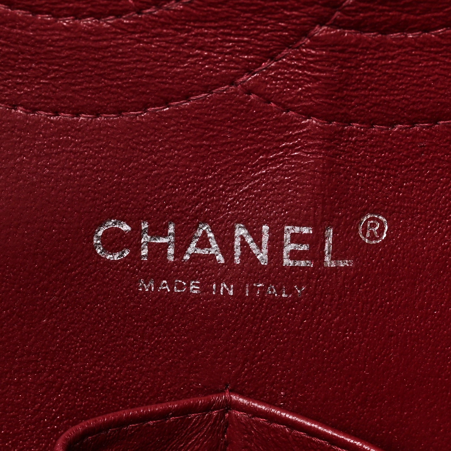 Chanel Striated Patent Quilted Jumbo Double Flap Burgundy 6 of 9