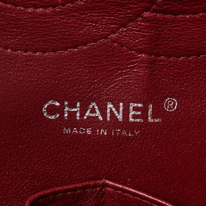 Chanel Striated Patent Quilted Jumbo Double Flap Burgundy 6 of 9
