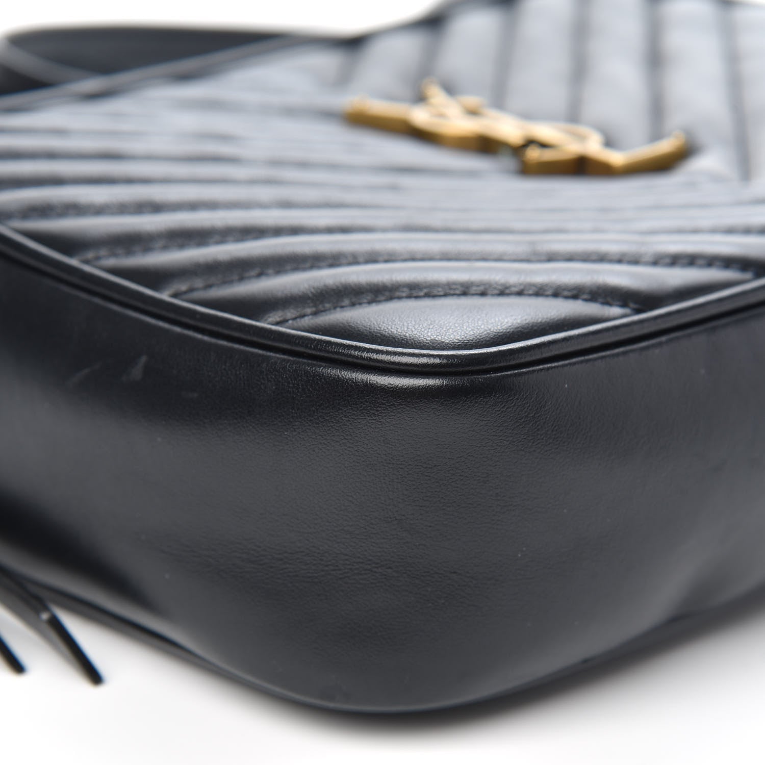 Saint Laurent Calfskin Matelasse Monogram Lou Camera Bag Black 7 of 12
