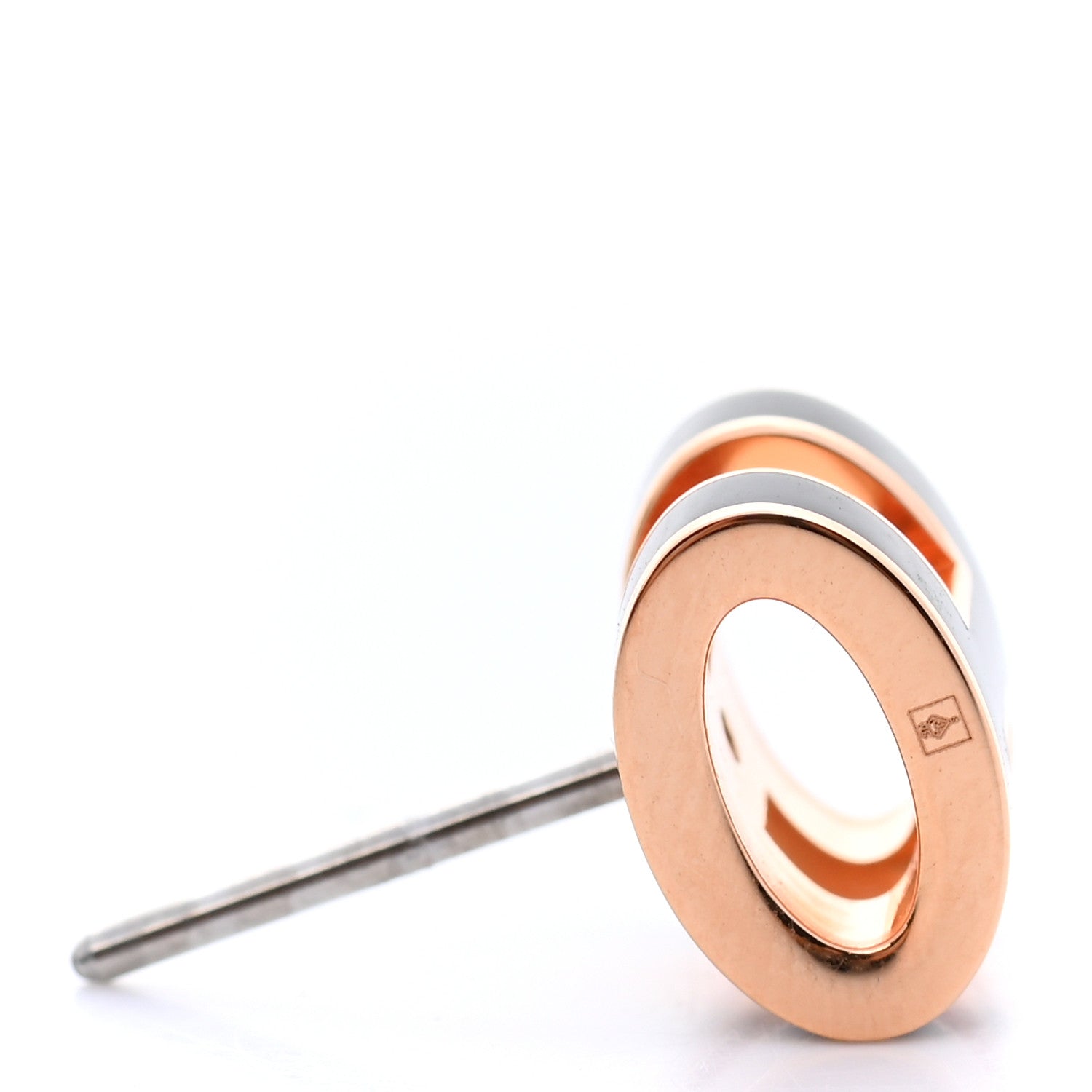 Hermes Rose Gold Lacquered Mini Pop H Earrings Black 7 of 7