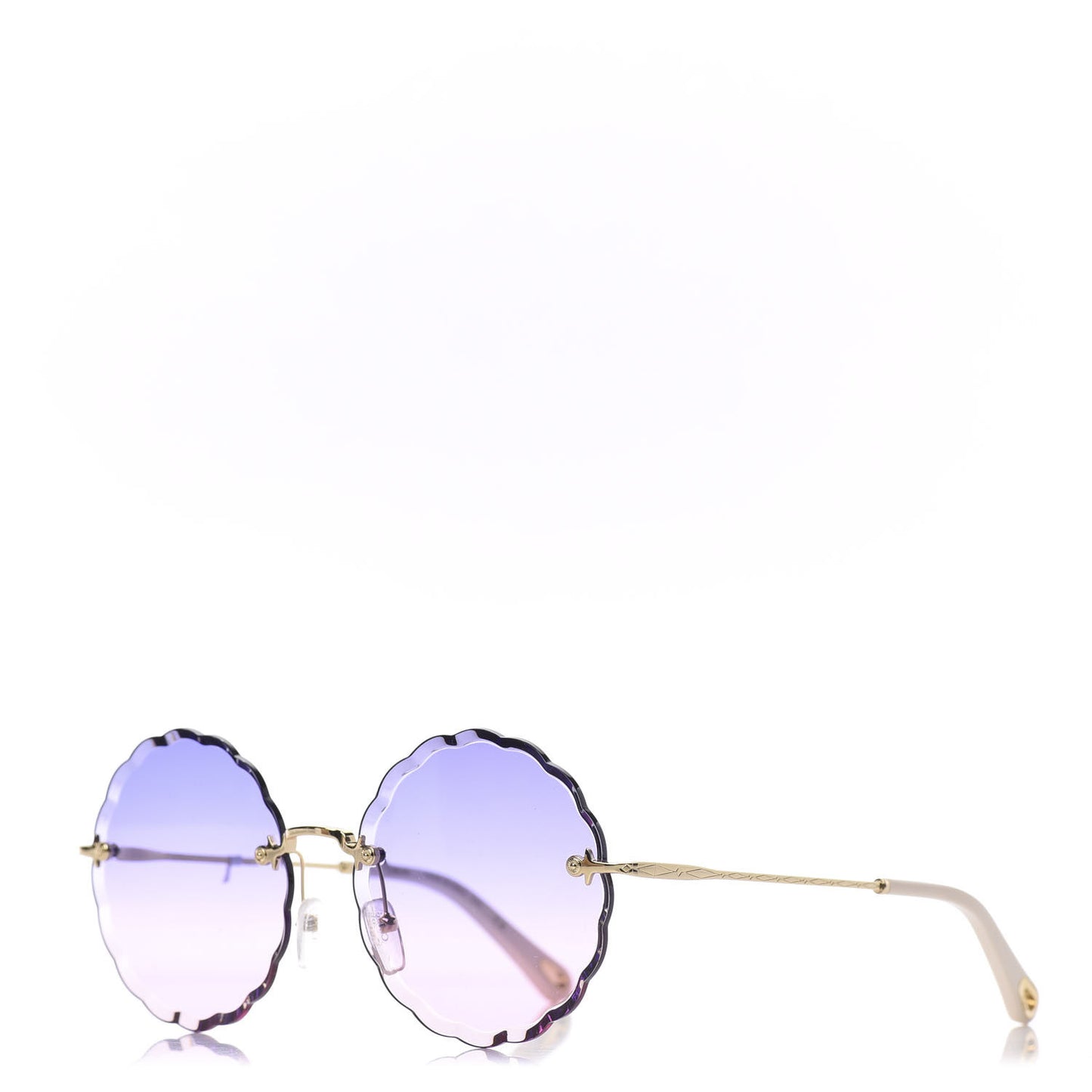 Rosie Bevelled Round Sunglasses CE142S Gold Gradient Pink