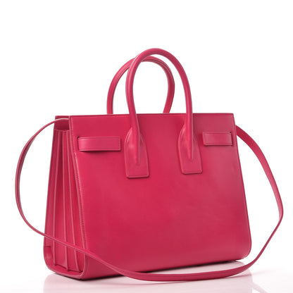 Saint Laurent Calfskin Small Sac De Jour Lipstick Fuchsia 4 of 11