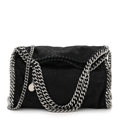 Stella McCartney Shaggy Deer Mini Falabella Fold Over Tote Black 1 of 10