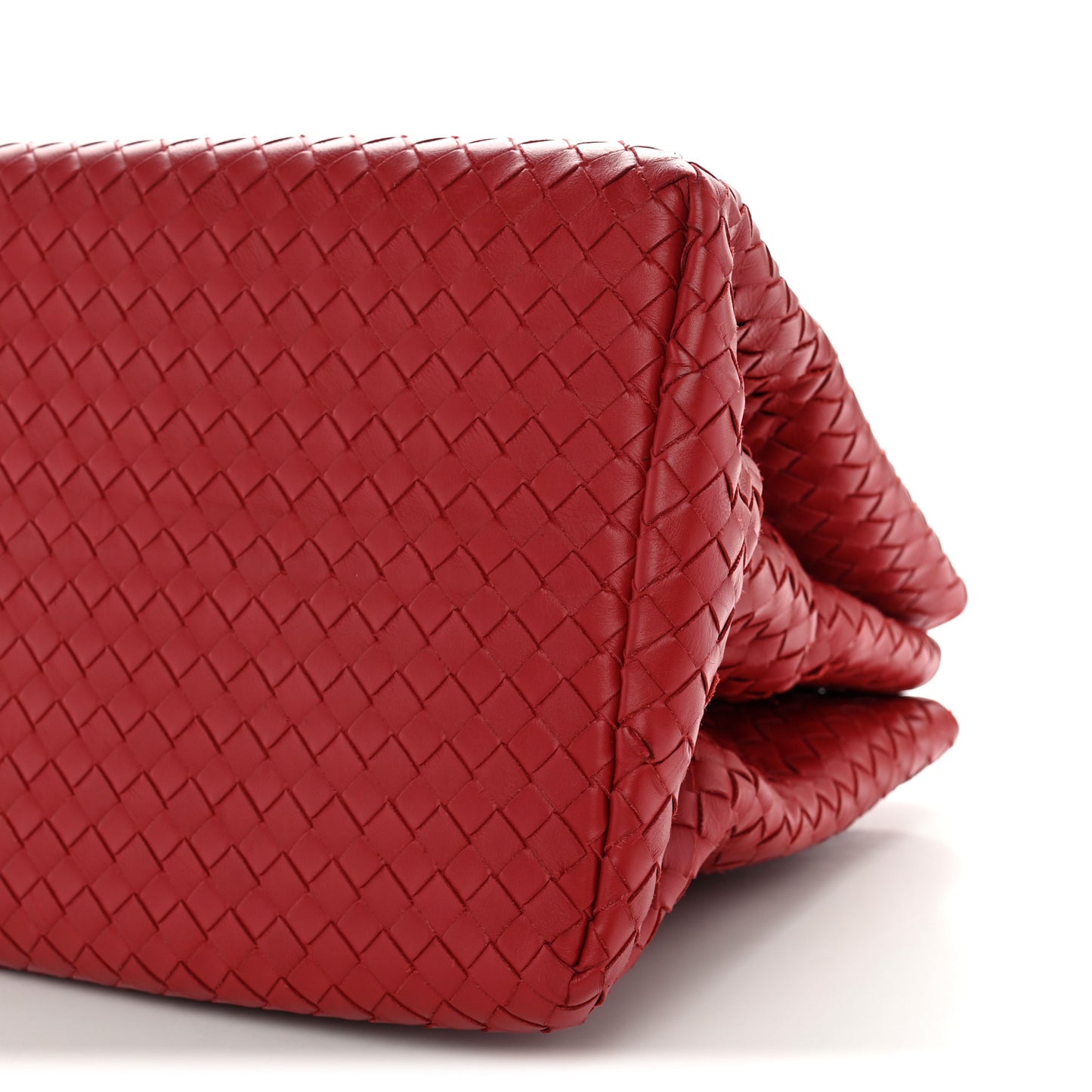 Light Calf Intrecciato Medium Roma Fraise