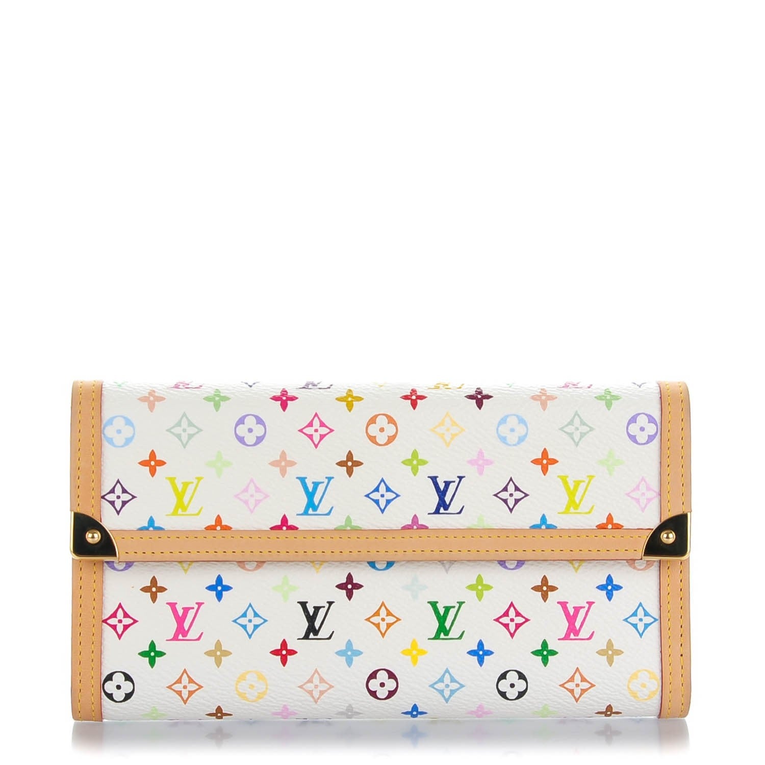 Louis Vuitton Monogram Multicolor Porte Tresor International Wallet White 1 of 7