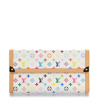 Louis Vuitton Monogram Multicolor Porte Tresor International Wallet White 1 of 7