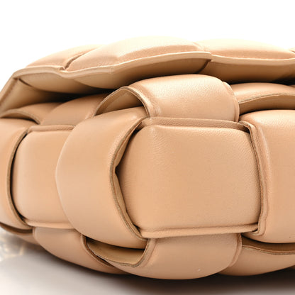 Bottega Veneta Lambskin Maxi Intreccio Padded Chain Cassette Crossbody Bag Almond 7 of 8