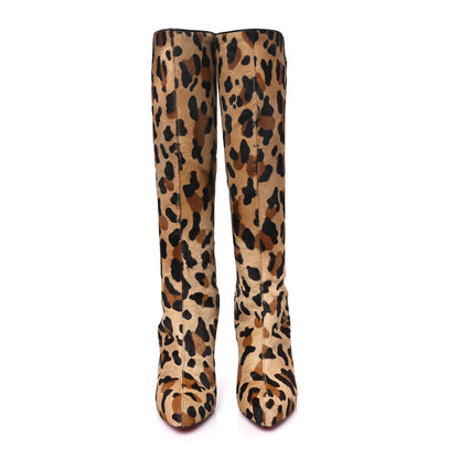 Christian Louboutin Pony Hair Alta Ariella Talon 110 Boots 39 Leopard 2 of 8