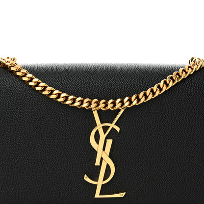 Saint Laurent Grain De Poudre Small Monogram Kate Satchel Black 8 of 12