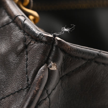 Chanel Calfskin Quilted CC Shopping Tote Black 12 of 12