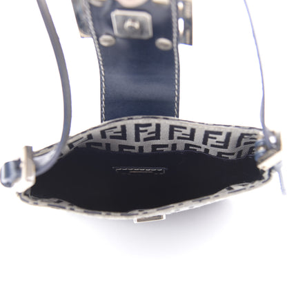 Fendi Zucchino Mini Shoulder Bag Navy Blue 5 of 9