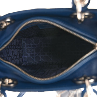Christian Dior Lambskin Cannage Medium Lady Dior Blue 5 of 9