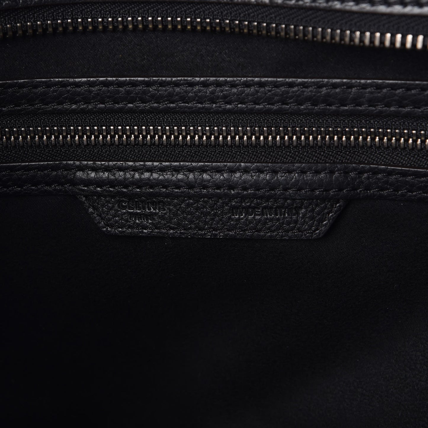 Drummed Calfskin Mini Luggage Black