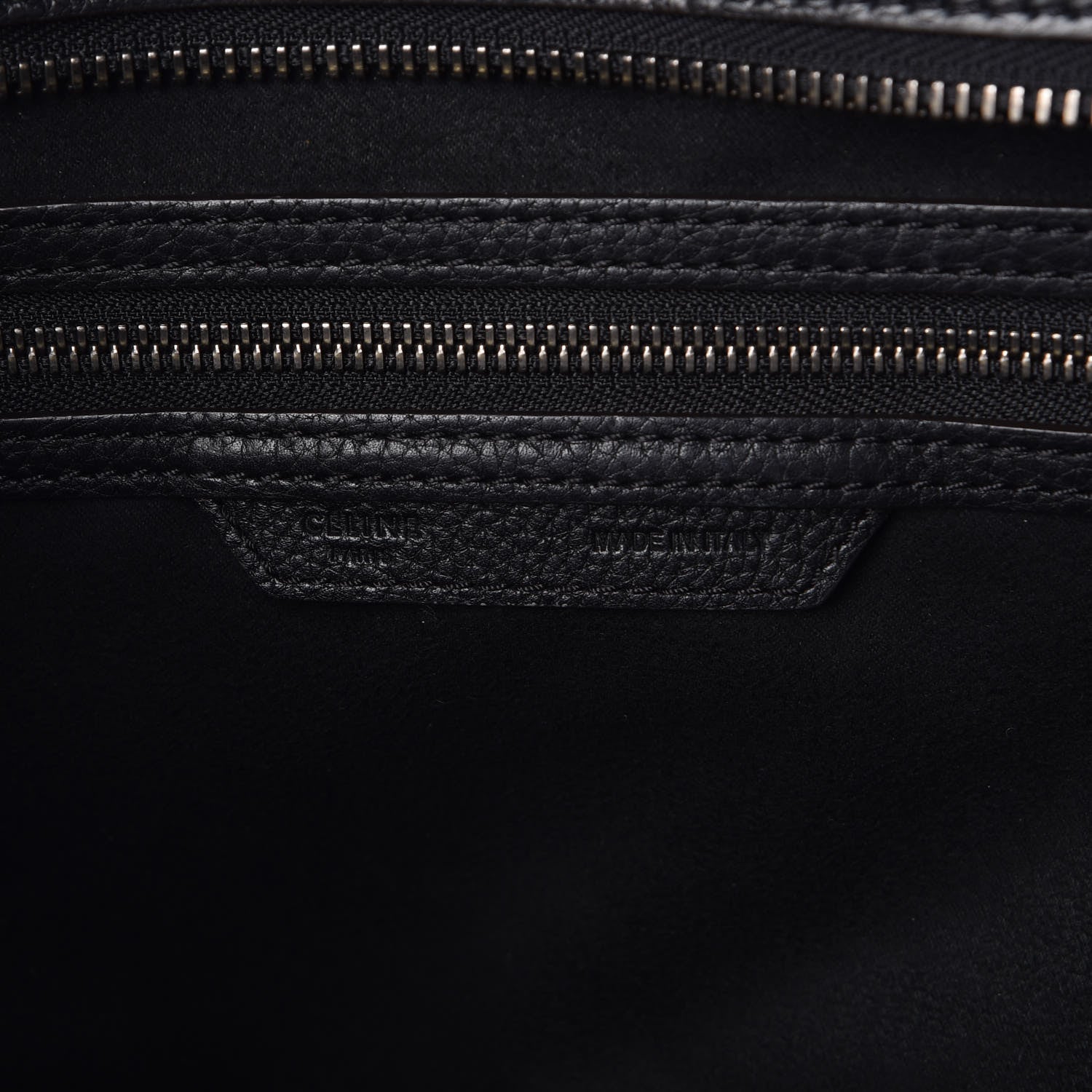 Celine Drummed Calfskin Mini Luggage Black 6 of 8