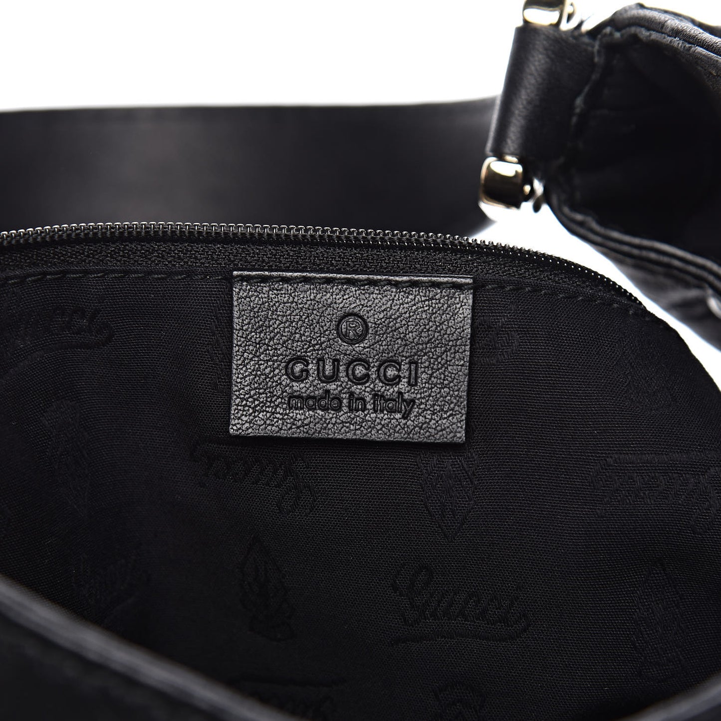Guccissima Large New Ladies Web Hobo Black