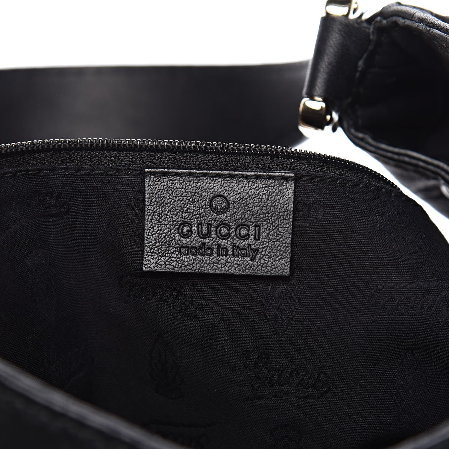 Gucci Guccissima Large New Ladies Web Hobo Black 6 of 10