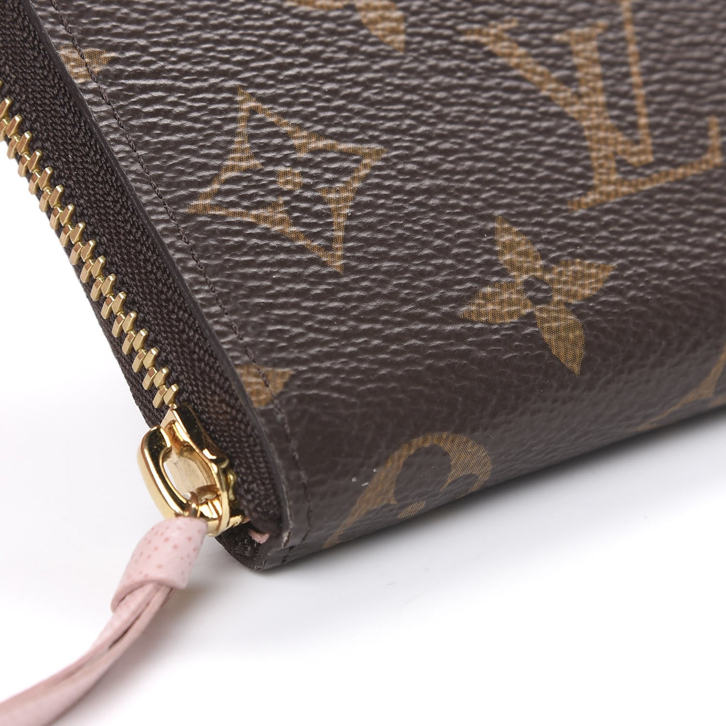 Monogram Clemence Wallet Rose Ballerine