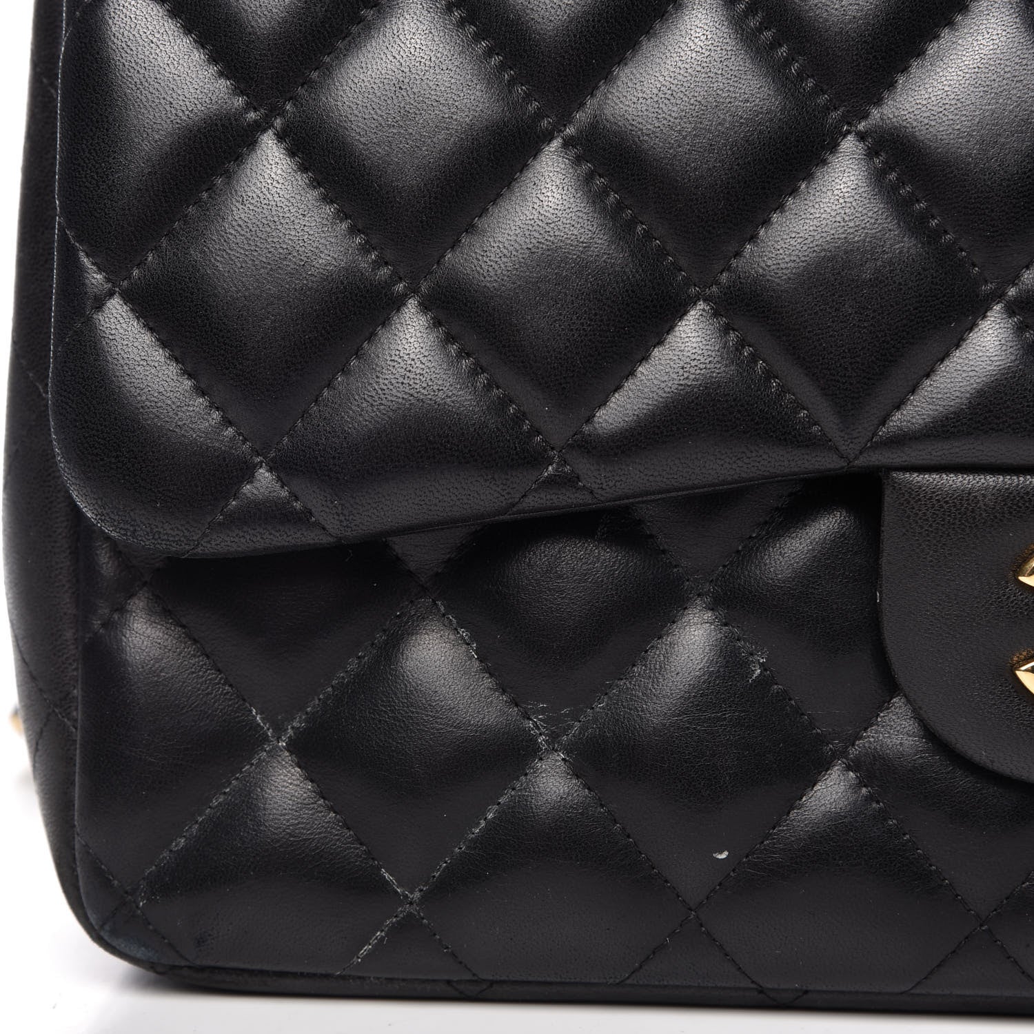 Chanel Lambskin Quilted Jumbo Double Flap Black 11 of 11
