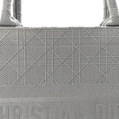 Christian Dior Canvas Embroidered Cannage Medium Book Tote Stone 7 of 9