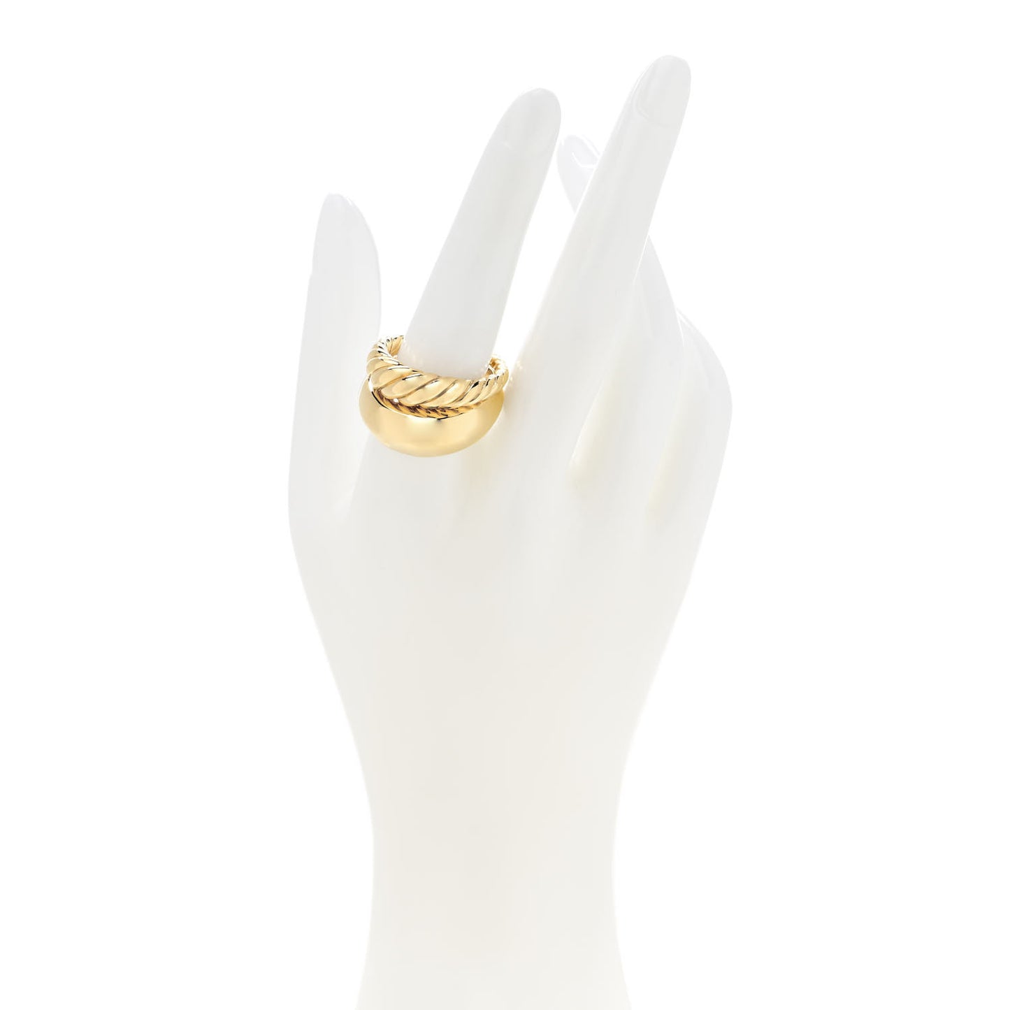 18K Yellow Gold Pure Form Stack Ring 58 8.5