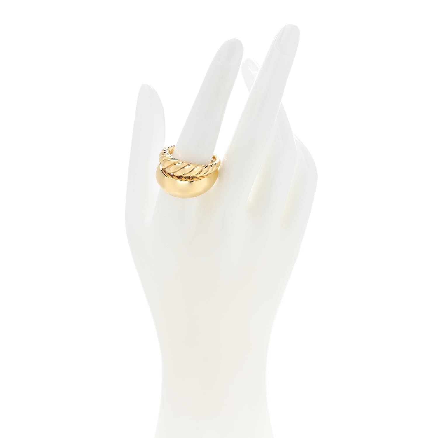 David Yurman 18K Yellow Gold Pure Form Stack Ring 58 8.5 2 of 4