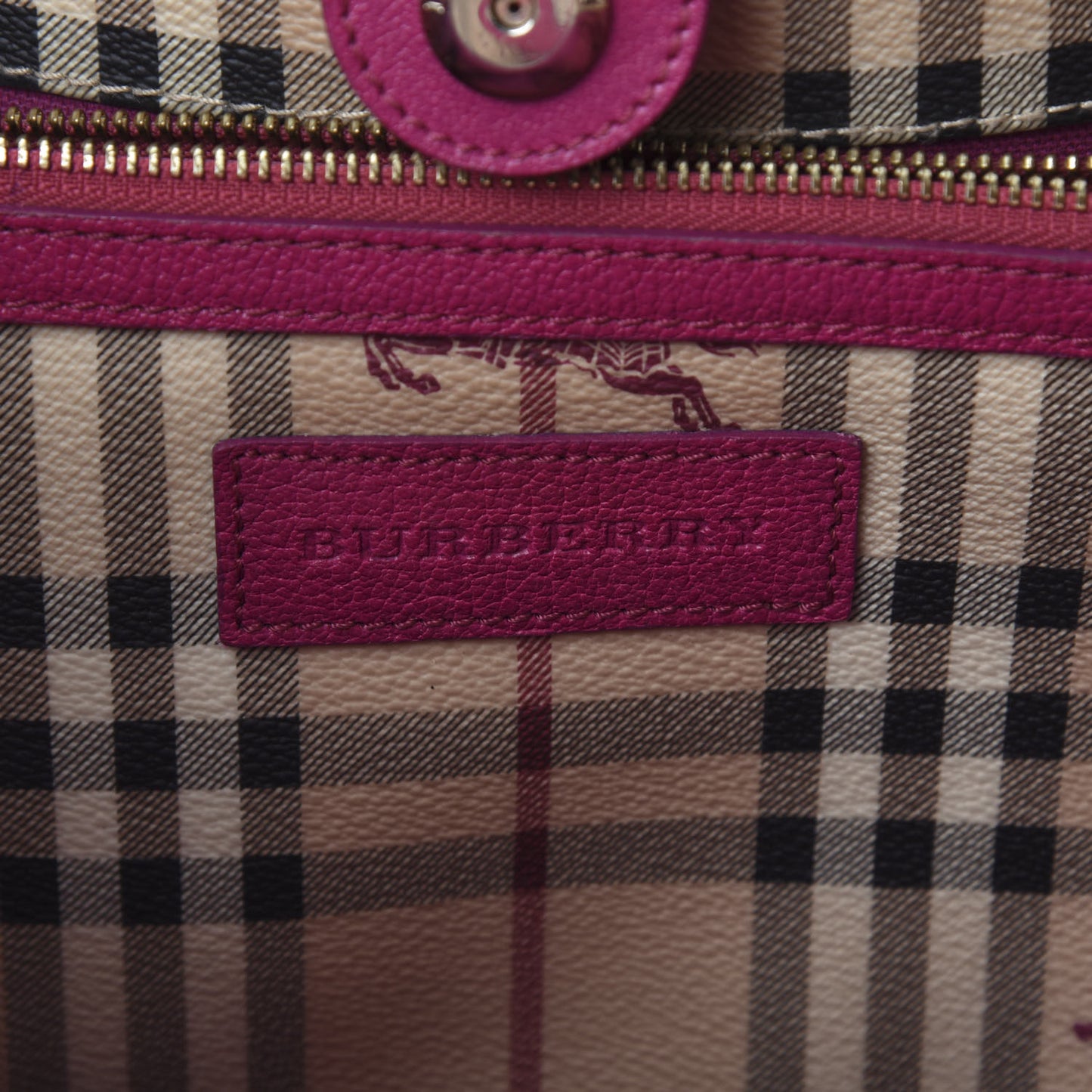 Haymarket Check Small Canterbury Tote Magenta