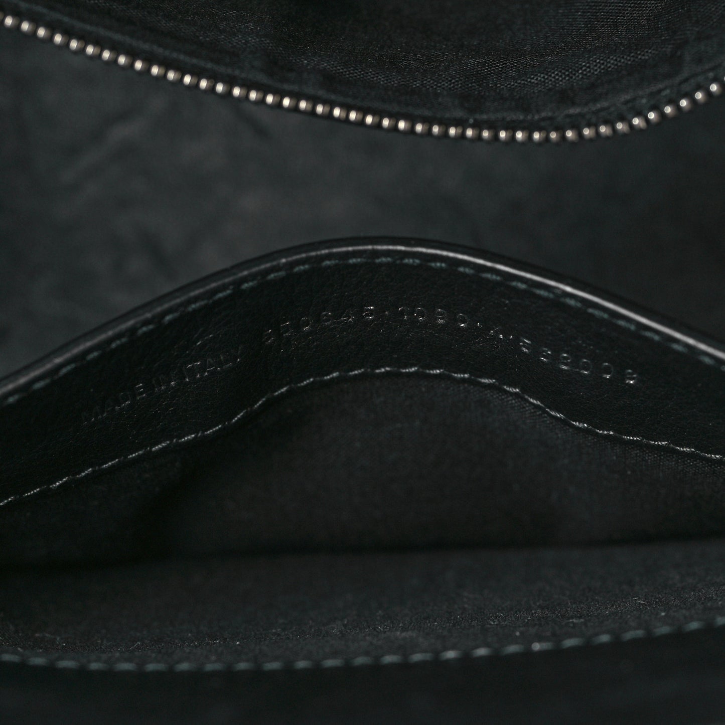Calfskin Logo Print S Ville Top Handle Bag Black White