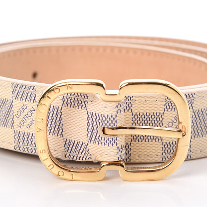Louis Vuitton Damier Azur 25mm Belt 80 32 3 of 8