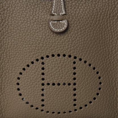 Hermes Taurillon Clemence Amazone Evelyne TPM Etoupe Bleu Indigo 8 of 9